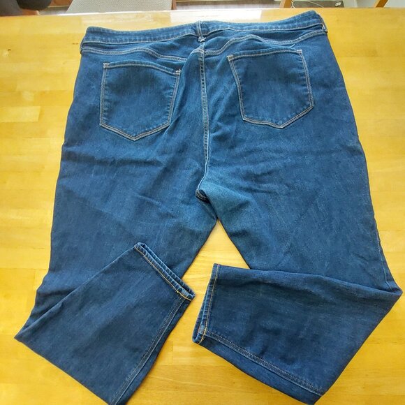 Old Navy Plus Size Dark Denim Jeans button with zipper closure Size 26 - Picture 3 of 10